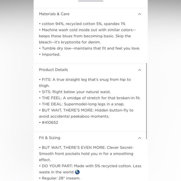 NWT- Old Navy- 26+. Extra High Rise Sky-Hi Straight - Picture 3 of 10